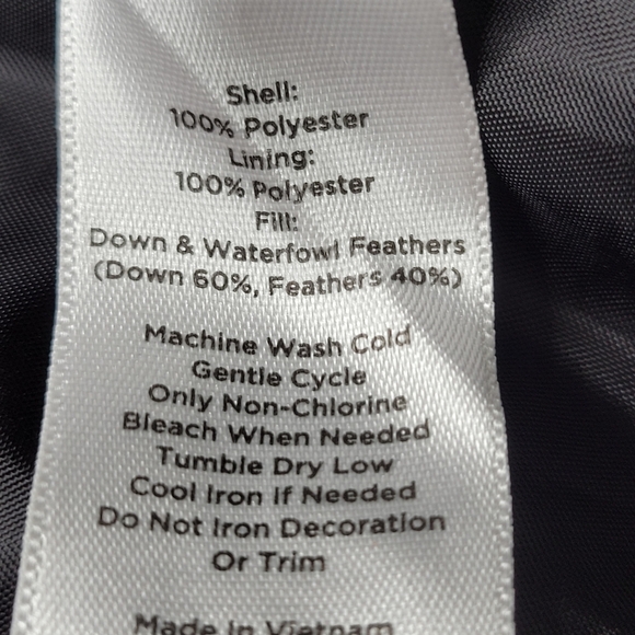 Talbots Down Puffer Vest Women Size XLP XL Petite Black White Polka Dot Full Zip - Picture 5 of 8